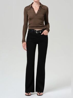 Citizens of Humanity Lilah High Rise Boot Cut Denim Jean Plush Black Women’s 26